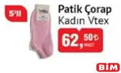 VTEX PATİK ÇORAP KADIN 5'Lİ